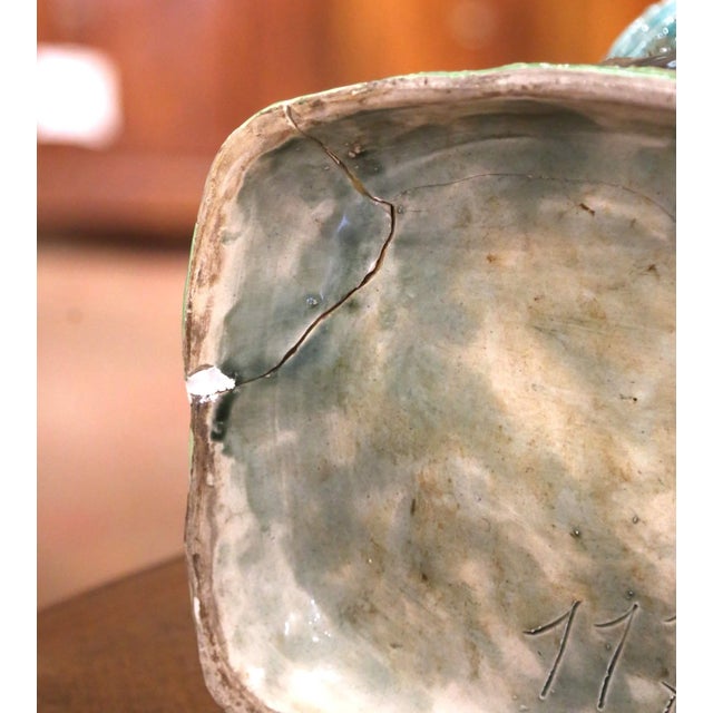 19th Century French Barbotine Rooster Vase in the Manner of Carrier-Belleuse For Sale - Image 15 of 15