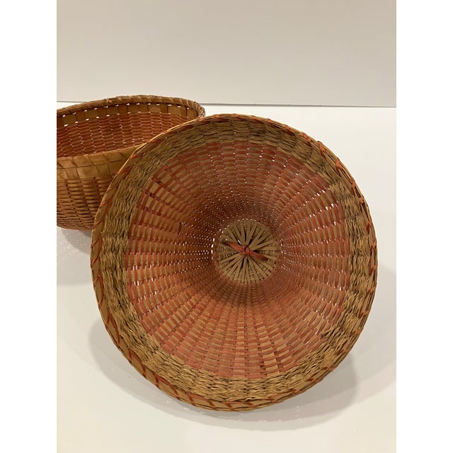 Tan 1920s Canadian Indian Basket For Sale - Image 8 of 9
