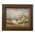 Mid-Century Coastal Dune Seascape Oil Painting in Substantial Wood Frame - Signed Lionel For Sale