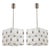 A pair cube shaped suspended cube light, circa 1960s made of clear molded glass panels and nickel metal joiners in the...