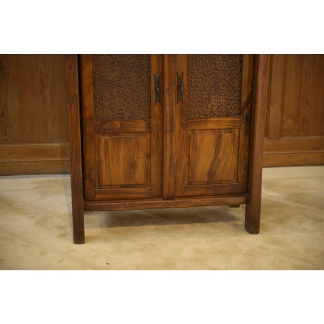 Brutalist Aranjou Wardrobe in Elm, 1960s For Sale - Image 6 of 11