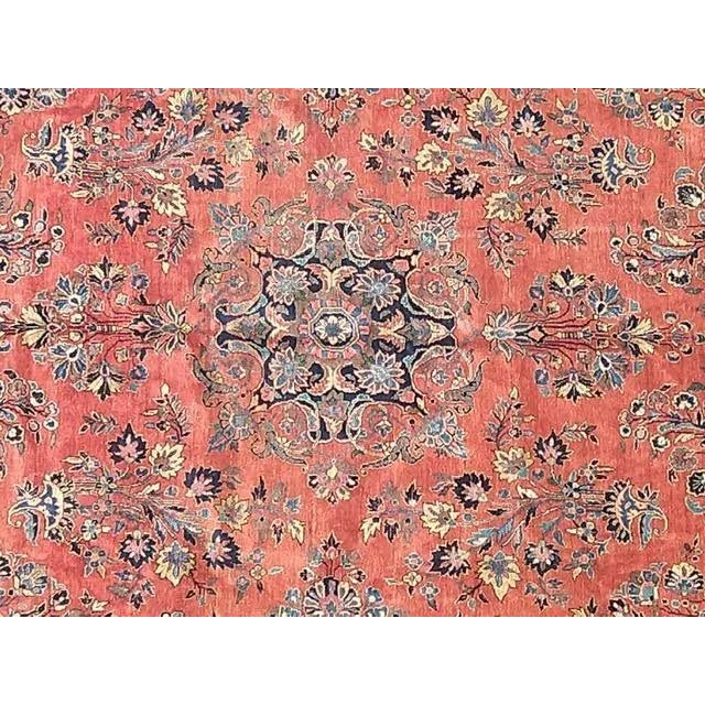 This master piece is a wool pile genuine hand made very fine vegetable dye Vintage Persian Kazvin carpet - Thick pile.