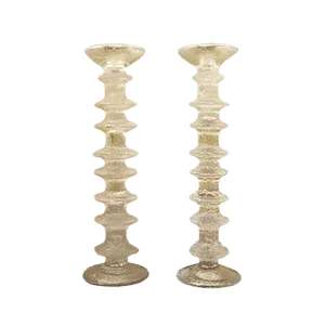 Glass Candleholders by Timo Sarpaneva for Iittala, 1980s, Set of 2