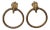 1970s Crown Trifari Gold Rope Door Knocker Earrings- Set of 2 For Sale