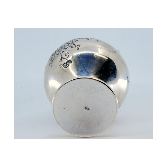 Silver Vase with Engraved Floral Motifs For Sale - Image 11 of 12
