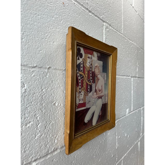 Red 1970s Surrealist Figural Collage Photograph in Gilt Wood Frame, Postmodern Nude For Sale - Image 8 of 8