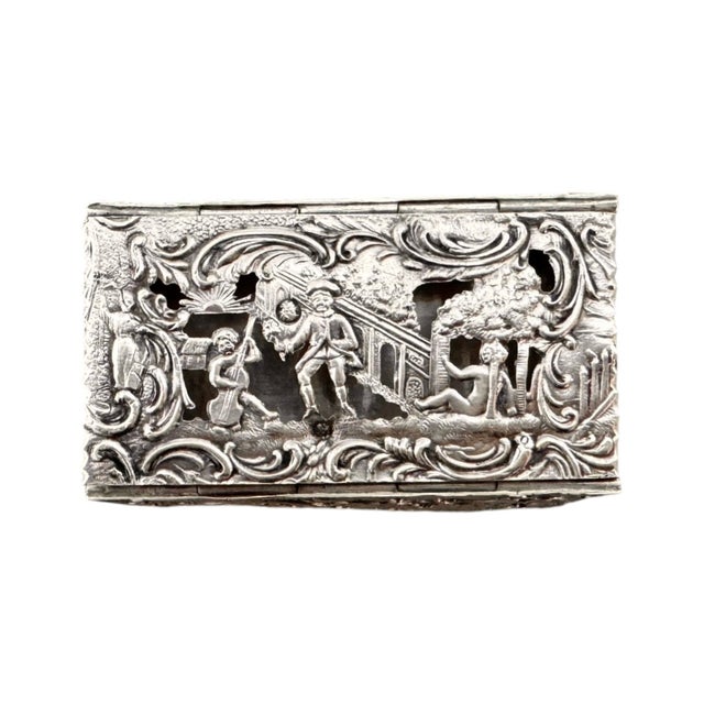 The 1887 Hooikaas Silver Drop-Leaf Miniature Table For Sale - Image 9 of 15