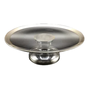 Dorothy Thorpe Silver Banded Pedestal Cake Plate