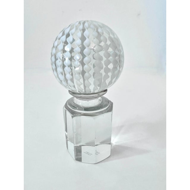 Mid-Century Modern Signed Italian Venini Murano White Ribbon Paperweight For Sale - Image 3 of 10