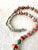 1970s Vintage Native American Turquoise and Coral Beaded Necklace With Sterling Silver Clasp For Sale - Image 5 of 5