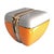 Metal "Blanc Paris" Side Table With Bronze Details, Handcrafted For Sale - Image 7 of 8