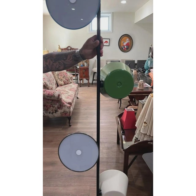 Modern Modern Multi-Color 6-Light Metal Pendant / Floor Light Fixture For Sale - Image 3 of 4