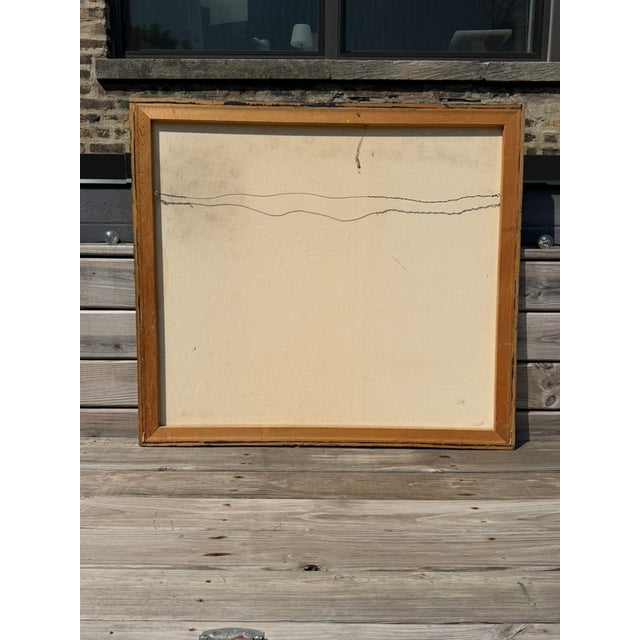 Early 20th Century Large Scale Mid Century (Mcm) Abstract Oil Painting on Canvas For Sale - Image 5 of 5