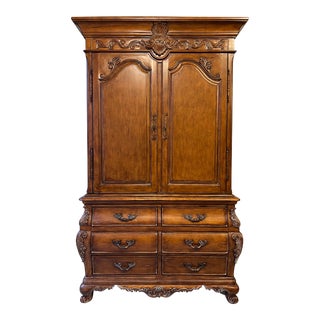 Thomasville Chateau Provence Carved French Armoire For Sale