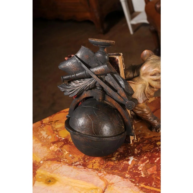 19th Century French Carved Oak Wall Fragment Depicting Scientific Instruments For Sale - Image 12 of 12