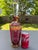 Early 1900s Moser Bohemian Cranberry Paneled Cabochon 24k Gold Decanter Set For Sale - Image 6 of 17