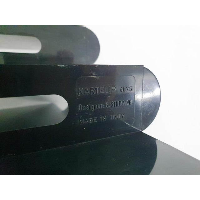 Black Magazine Stand attributed to Giotto Stoppino for Kartell, Italy, 1960s For Sale - Image 3 of 7