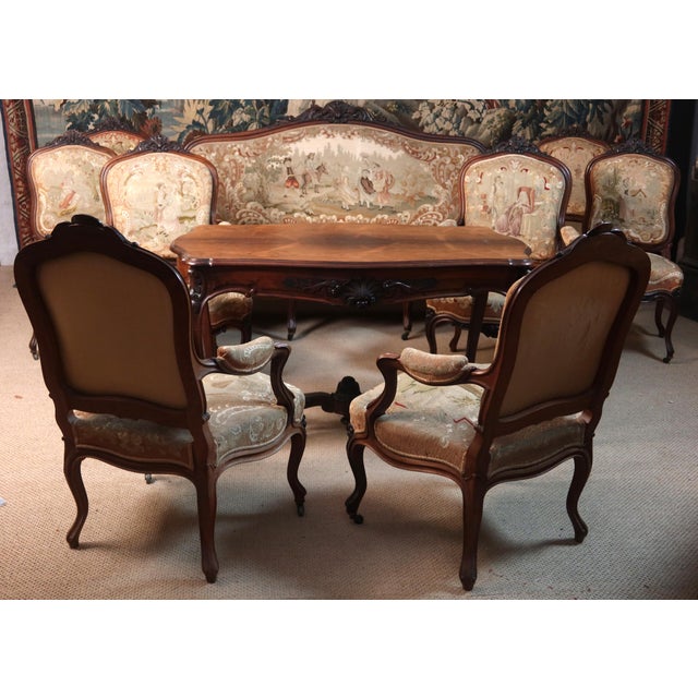 Napoleon III Living Room Set, Set of 10 For Sale - Image 9 of 16