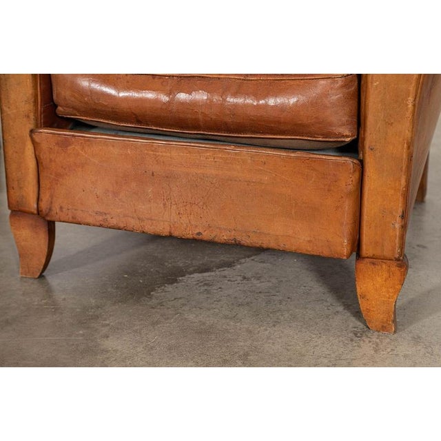 English Tan Leather Club Armchairs, 1920, Set of 2 For Sale - Image 15 of 17