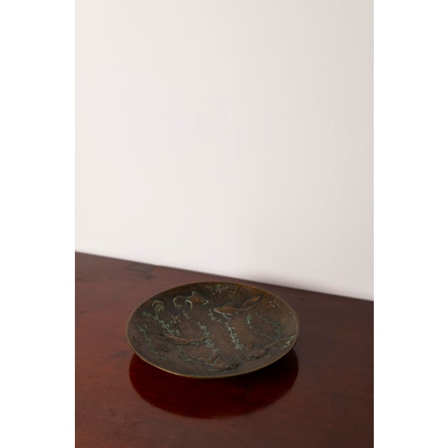 Metal Large Art Deco Bronze Bowl by Gunnar Nylund for Akta Brons, Sweden, 1940s For Sale - Image 7 of 14