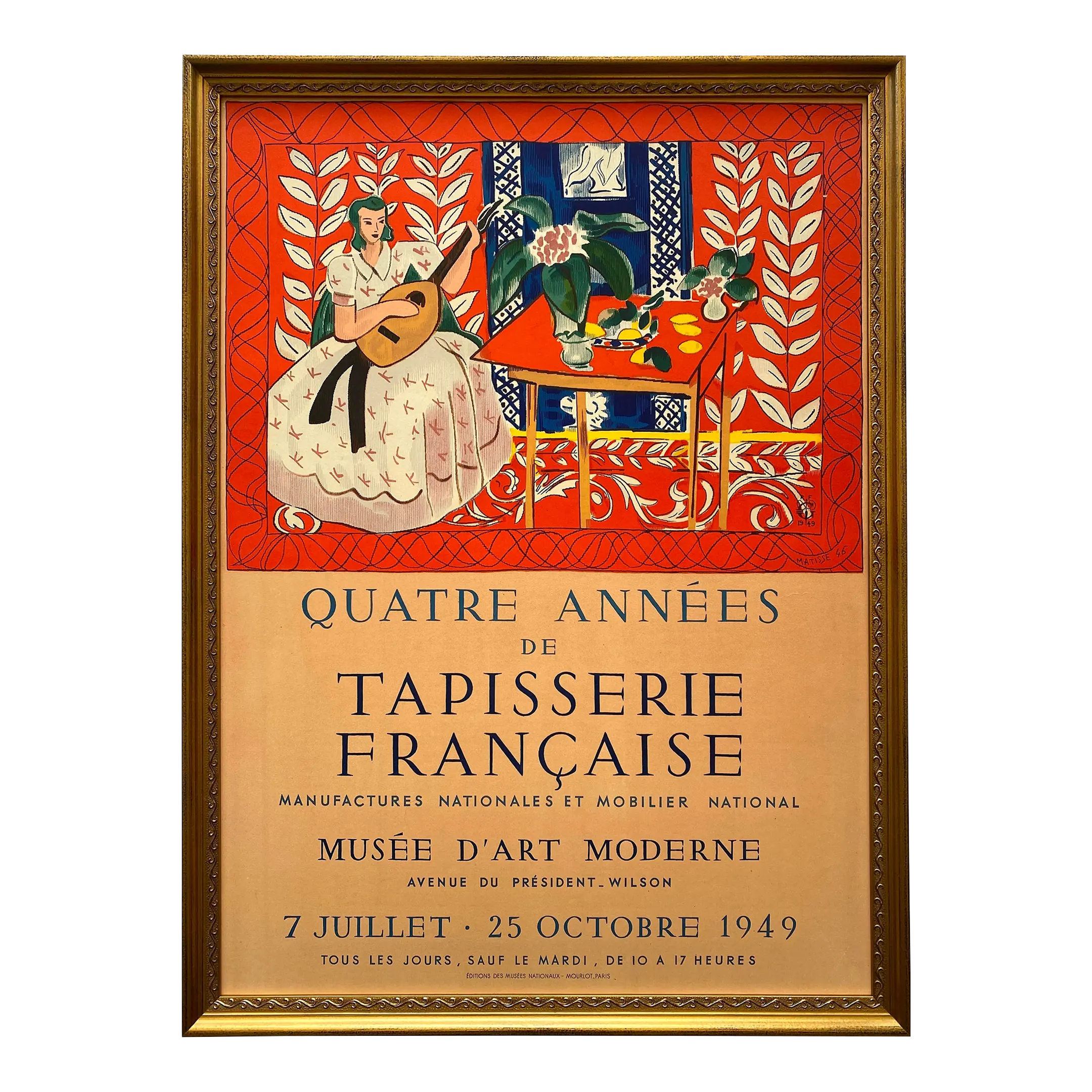 Henri Matisse Vintage 1949 Mourlot Fine Art Lithograph Print