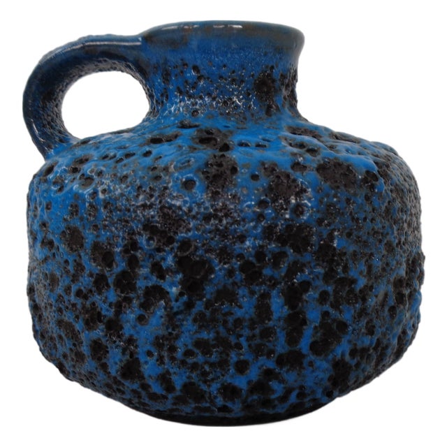 Turquoise Lava Ceramic Vase from Gräflich Ortenburg, Germany, 1960s For Sale