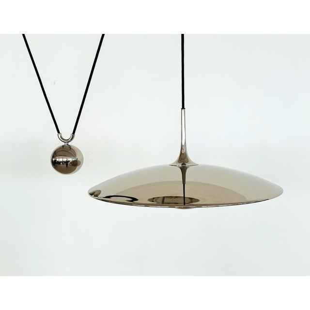 Onos 55 Double Pull Pendant with Counter Weights in Nickel by Florian Schulz, 2010s For Sale - Image 10 of 14