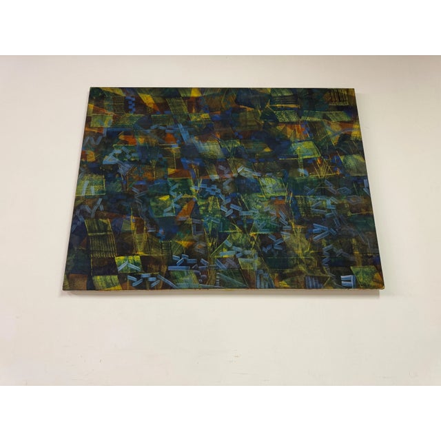 Painting Abstract On canvas Signed Gabriele Dali Dated 1970 Italy