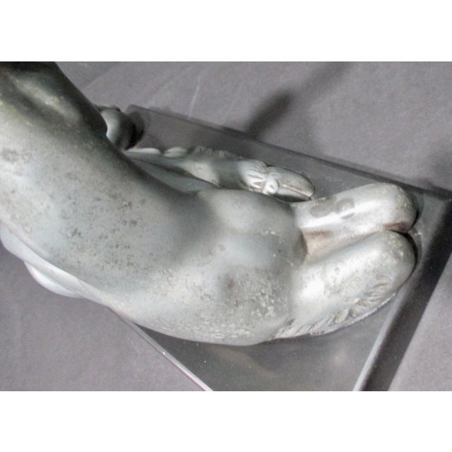 Art Deco Pewter Sculpture Circa 30s For Sale In New York - Image 6 of 11