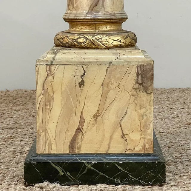 19th Century French Louis XVI Faux Marble Pedestal For Sale - Image 12 of 12