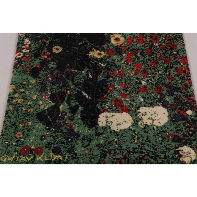 Rug & Kilim Klimt-Inspired Vintage Art Rug “Farm Garden With Sunflowers” - Rug & Kilim For Sale - Image 4 of 8