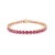 13.03 Ctw Natural Round Cut Ruby Tennis Bracelet for Women For Sale In New York - Image 6 of 10