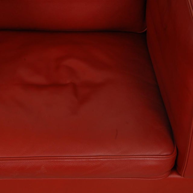 2334 Lounge Chair in Red Leather by Børge Mogensen, 2000s For Sale - Image 14 of 18