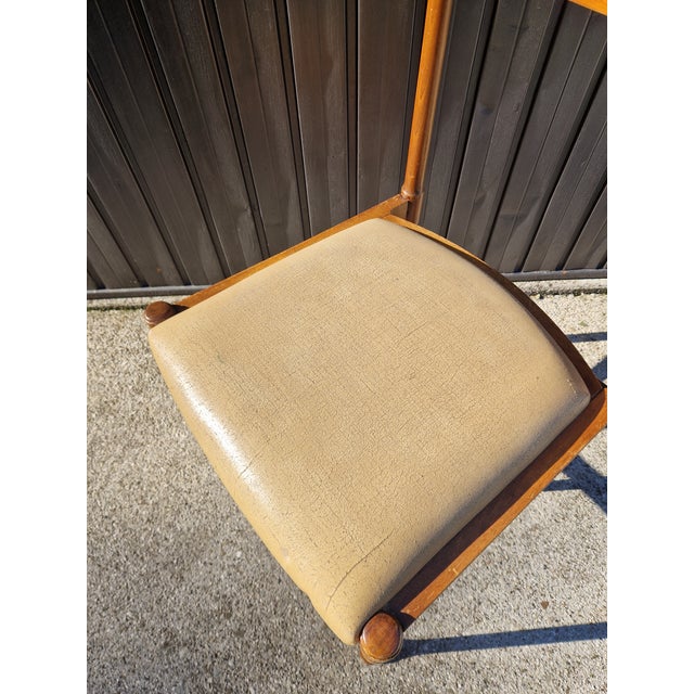 Vintage Beech Chairs, 1960s, Set of 5, in Good conditions. Designed 1960 to 1969