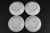 Ceramic Chinese Export Famille Rose Medallion Porcelain Tea Cup & Saucer Set of 4 For Sale - Image 7 of 18