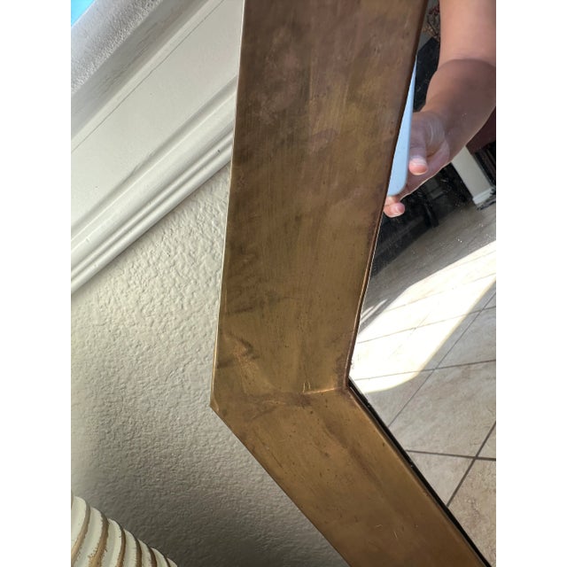 1970s 1970s Brass Mirror For Sale - Image 5 of 8