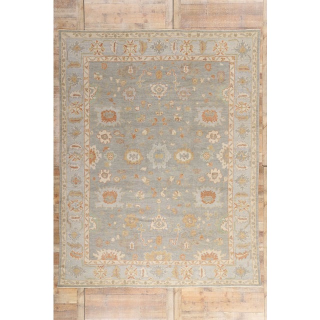 Vintage Modern Turkish Oushak Rug - 09'00 X 11'08 For Sale - Image 10 of 10