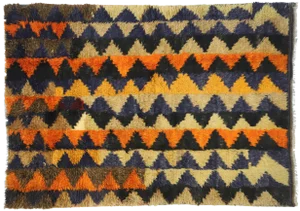 Vintage Turkish Chevron Tulu Rug - 04'03 X 06'00