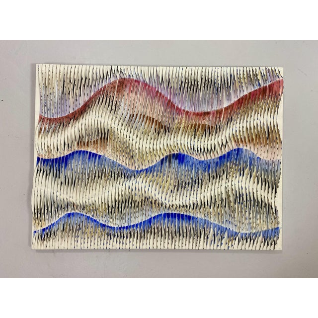 Akiko, Composition, 2023, Acrylic & Textile Artwork For Sale - Image 6 of 15