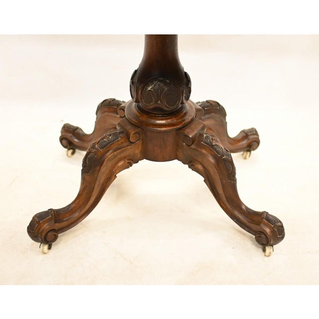 Victorian Card Table in Burr & Walnut, 1880s For Sale - Image 6 of 12