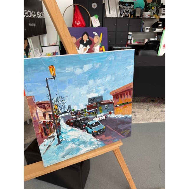 2020s Lundy's Lane, Acrylic on Canvas, Godfrey Afebuame (2026) For Sale - Image 5 of 6