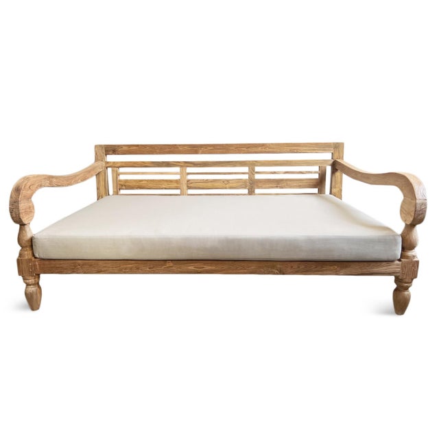2020s Outdoor Indoor Sutton Teak Balinese Daybed For Sale - Image 5 of 8