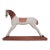 20th Century Hand Carved Folk Art Painted Wooden Horse Sculpture For Sale