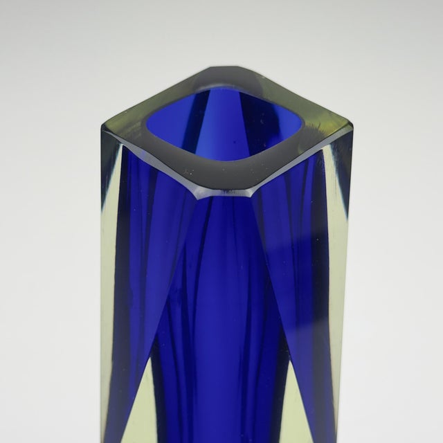 Vintage Sommerso Blue Murano Vase, Italy, 1970s For Sale - Image 6 of 18