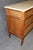 Wood French Faded Mahogany Louis XVI Style Brass Trimmed Marble Top Commode c.1950 For Sale - Image 7 of 9