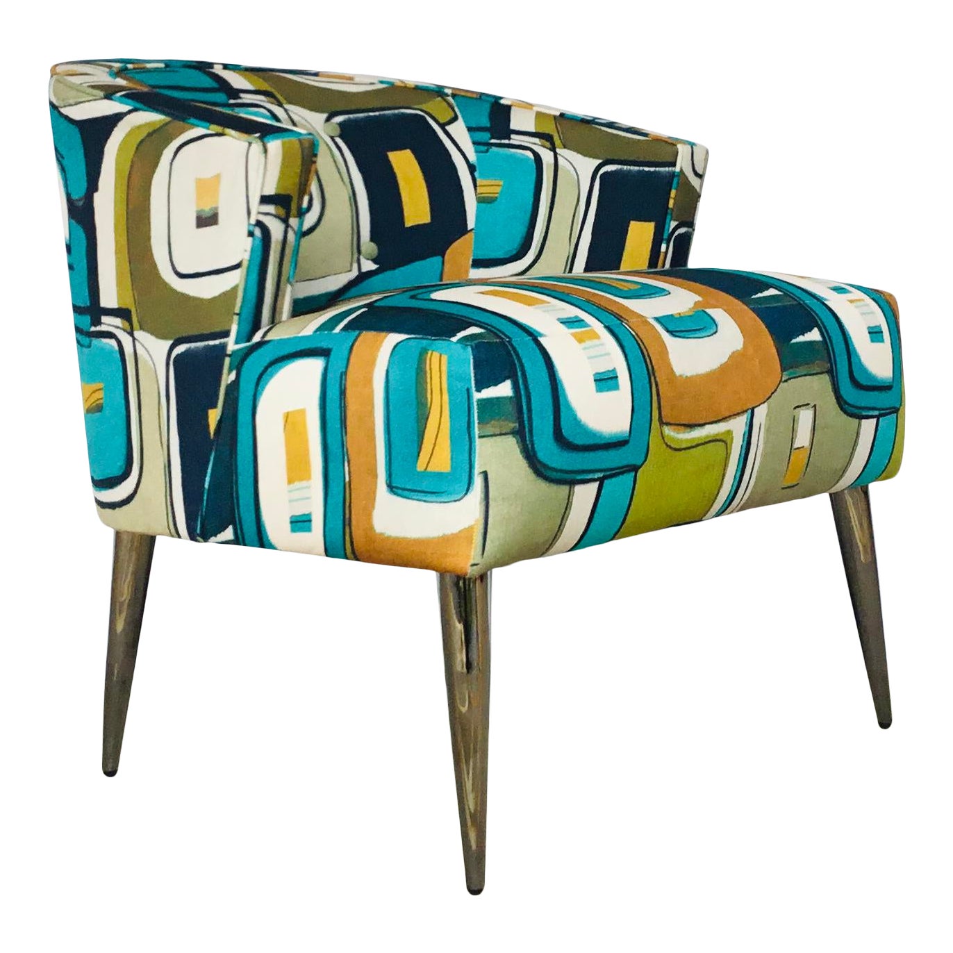 Caracole Mod Style Geometric Print Accent Chair Chairish