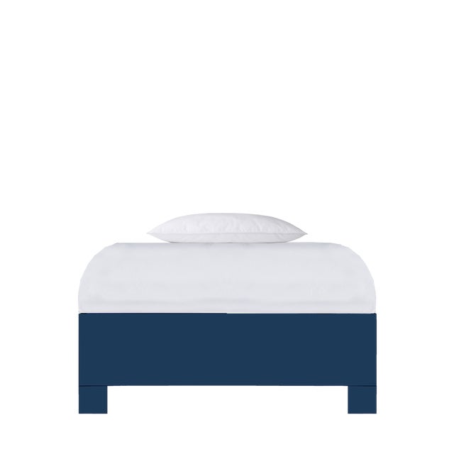 Wood Finn Standard Bed Twin - Navy For Sale - Image 7 of 12