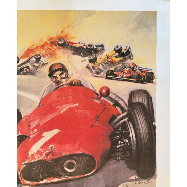 1970s Fangio Una Vita a 300 All’Ora Averardo Ciriello Original 1978 Movie Poster For Sale - Image 5 of 6
