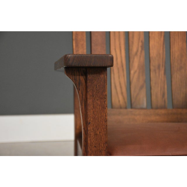 1910s L&jg Stickley Rocking Chair Mission Arts and Crafts For Sale - Image 9 of 11