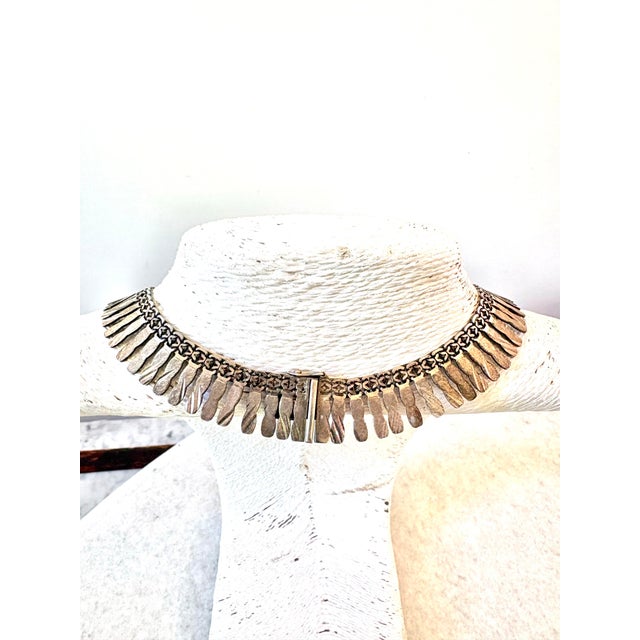 Mexican Sterling Silver Vintage Mexico Necklace For Sale - Image 3 of 6